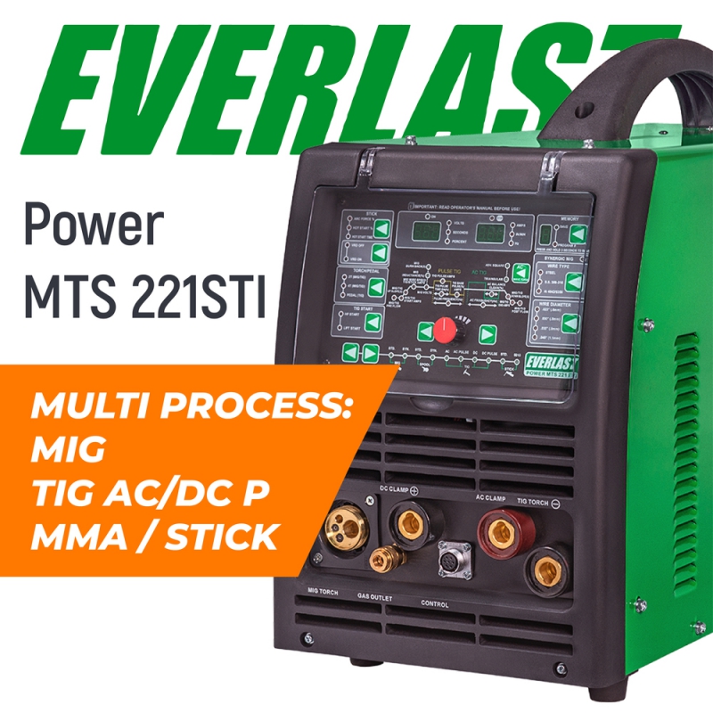Сварочный инвертор Everlast PowerMTS 221STI MULTI PROCESS: MIG/TIG/STICK